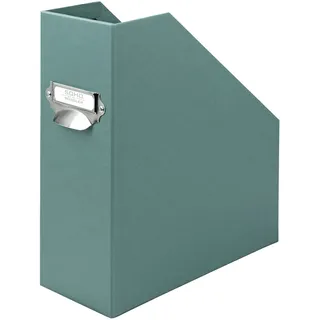 RÖSSLER SOHO Stehsammler A4 | Stehsammler Pappe aus stabilem Karton | Büro Organizer | Schreibtisch Organizer | Zeitschriftenhalter | 315 x 260 x 115 mm | 1 Stück | Farbe: Grün | Blau | Opal