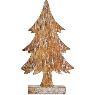 Weihnachtsbaum Braun 5 x 31 x 15 cm Silberfarben Holz - Braun