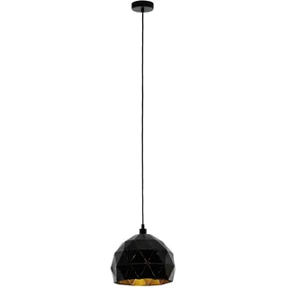 EGLO Roccaforte 1-flg. 30 cm rund schwarz gold
