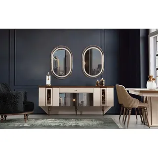 Sideboard Wohnzimmer Esszimmer Holz Metall Kommoden JV Möbel Beige