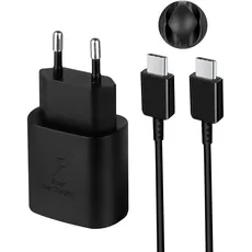 25W USB C Schnellladegerät, Superschnelles Ladegerät Typ C mit 1,5 m langem Android-Handy-Ladekabel für Samsung Galaxy S24/S23/S22 Ultra/S22+/S21/S20 Ultra/S10/A55/Note10/20/Z Fold5/4,Z Flip5/4 5G