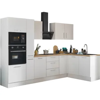 BASIC by Balculina Winkelküche Turin L-Form 300 cm weiß