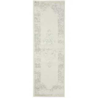 benuta Vintage-Läufer Sia 80/240 cm , Creme, Taupe , Kunststoff , Vintage , Rechteckig , 80x240 cm , Oeko-Tex® Standard 100 , für Fußbodenheizung geeignet, in verschiedenen Größen erhältlich, pflegeleicht , Teppiche und Böden, Teppiche, Teppichläufer, Läufer