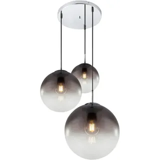 Globo Hängeleuchte , Grau, Chromfarben , Metall, Glas , Kugel , 51x120 cm , Lampen & Leuchten, Leuchtenserien