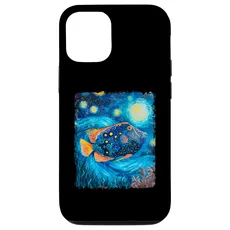 Hülle für iPhone 15 Pro Humuhumunukunukuapua'a Reef Drückerfisch Sternennacht