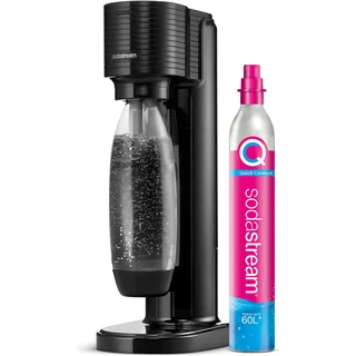 Sodastream Wassersprudler GAIA schwarz + 1L FUSE Kunststoffflasche + CO2-Zylinder