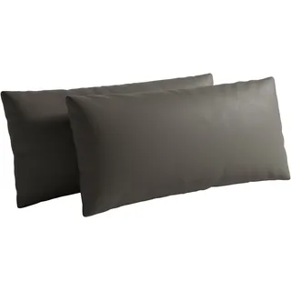 sit&more Sofakissen "Chelsea, 60 cm, Leder" zur Auswahl Sets mit 2 oder 3 Stück, anthrazit