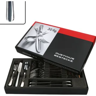 30tlg Style Art Komplett-Besteck-Set für 6 Personen Messer Gabel Löffel Edelstahl - Silber
