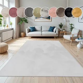 Paco Home Kunstfell Soft 380 Fellteppich 140 x 200 cm Weiß