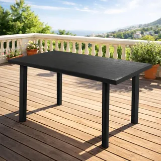 Gartentisch Balkontisch Campingtisch Anthrazit Outdoor 125x75xH72cm - Grau