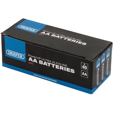 Draper PowerUP Ultra Alkaline AA Batterien (40 Stück) 03975