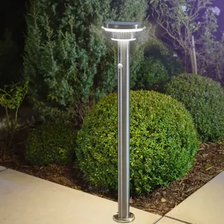 esotec Wegeleuchte Edelstahl 85 cm 600 lm inkl. Bewegungsmelder grau/silber