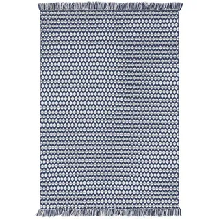 Kunstloft Teppich aus recyceltem Material Morty Dunkelblau 120x170 cm , Blau , Textil , Rechteckig , 120x1 cm , Gots , wasserabweisend , Teppiche und Böden, Teppiche, Webteppiche