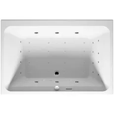 RIHO Castello Rechteck-Badewanne, mit Joy-System, 2-Sitzer, 180x120x51cm, 335 Liter, weiß, B0640, Ausführung: Version links