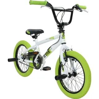 Detox Freestyle 16 Zoll Fahrrad 100 - 120 cm mit 2 Pegs unisex weiß/grün