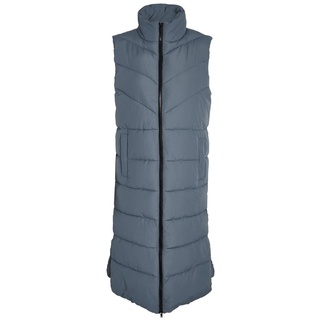 Noisy may Lange Weste Maxi Wattierte Puffer Stepp Jacke Wadenlang ohne Ärmel & Kapuze NMDALCON, Farben:Blau,Größe Damen:XS