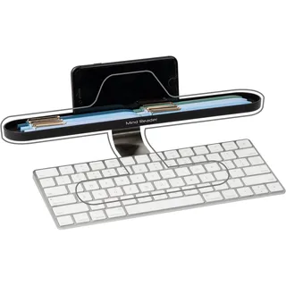 Mind Reader Tastaturregal, Schreibtisch-Organizer, Handyhalter, Aufbewahrung, Telefonhalter, Büro, 33 cm L x 5,1 cm B x 8,9 cm H, Schwarz