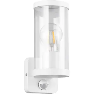 Trio Außenwandleuchte Aluminium Kunststoff 9,5x23x12 cm inkl. Bewegungsmelder weiß