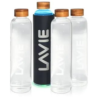 LaVie Innovativer Wasseraufbereiter mit UVA-Licht, 1 x Luftreiniger + 4 Flaschen à 1 l. Verwandeln Sie Ihr Leitungswasser in frisches und köstliches Wasser in 15 Minuten, Farbe: Anthrazit (Schwarz, 4
