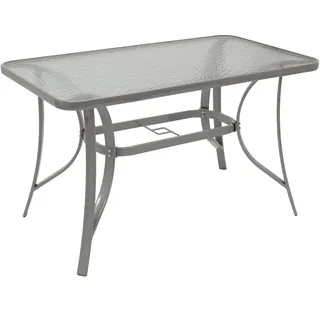 DEGAMO Florenz Gartentisch 120 x 70 x 72 cm Silber/Grau