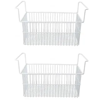 Truhe Gefrierkorb Kühlschrank Draht Gefrierschrank Organizer Bins Truhe Gefrierschrank Draht Aufbewahrungskörbe Passt zu den meisten Tiefkühlschränken (L56,5 cm x B25,2 cm x H24