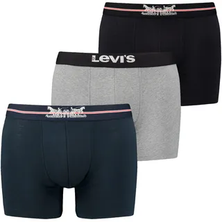 Levi's® Boxershorts, (Packung, 3er-Pack), mit breitem Logobund, blau