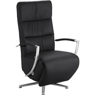 Cantus Relaxsessel , Schwarz , Leder , Echtleder , Color-Finish-Leder , 64x112x80 cm , Fußauswahl, Lederauswahl, Stoffauswahl, Relaxfunktion, Herz-Waage-Funktion , Wohnzimmer, Sessel, Relaxsessel