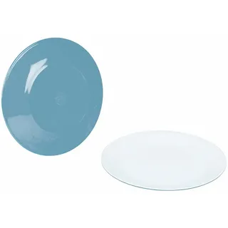 Bo-Camp - Essteller - Zweifarbig - Melamin - 4 Stück - Blau