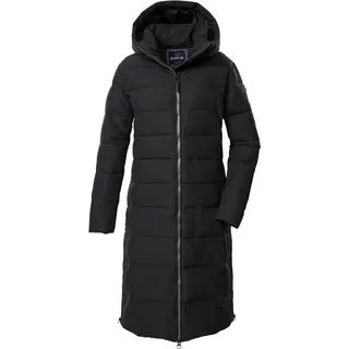 G.I.G.A. DX by killtec Damen Steppmantel/Steppparka/Funktionsmantel in Daunenoptik mit Kapuze GW 88 WMN QLTD CT, schwarz, 38,