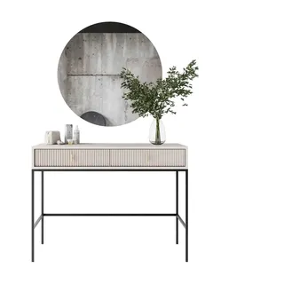 lookway FRISIERTISCH MIDNIGHT auf Gestell mit Spiegel und LED-Beleuchtung kaschmir