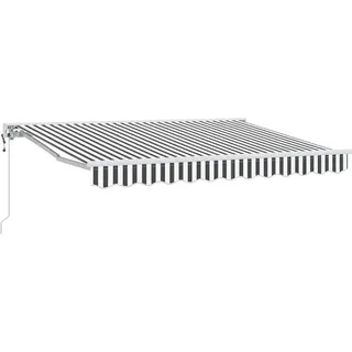 Markisenrahmen Anthrazit und Weiß 350 x 200 cm - Grau