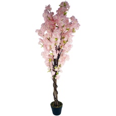 Leaf Design UK Realistischer künstlicher Blütenbaum, 150 cm, Rosa