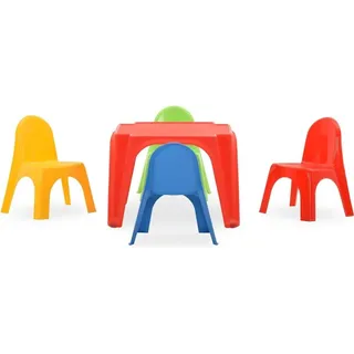 vidaXL Kindersitzgruppe Tisch- und Stuhlset für Kinder rot