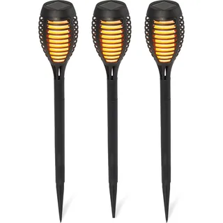 esotec Solarfackel Solarstecker Solarleuchte Lorenzo im 3er-Set outdoor 102315