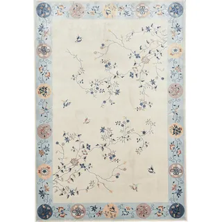 Gino Falcone Cherina Webteppich 160 x 230 cm Blau/Silber