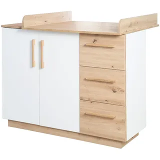 Roba Wickelkommode Lion , Weiß , Holzwerkstoff , 3 Schubladen , Rechteckig , 117.5x103x79 cm , Blauer Engel , Babymöbel & Kindermöbel, Babyzimmer, Wickelkommoden & Zubehör, Wickelkommoden