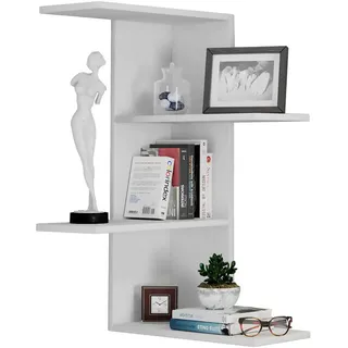 VCM Eckregal 45 x 77 x 45 cm Weiß