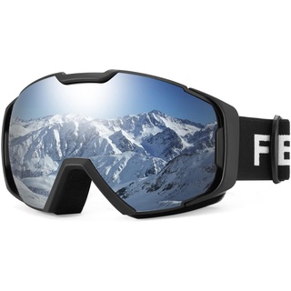 FEISEDY Skibrille Snowboard Brille für Brillenträger Herren Damen Sportbrille für Winter Skifahren Fahrrad Anti Fog UV Schutzbrille Schneebrille mit OTG Design B2961