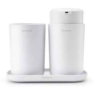 Brabantia Renew Collection Badezimmer-Set, Kunststoff, Weiß, Set of 3