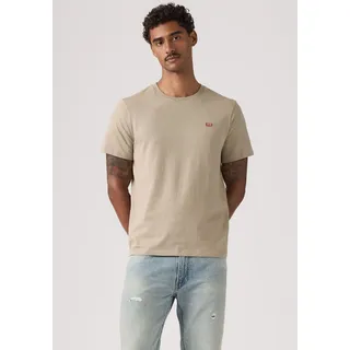 T-Shirt LEVI'S "ORIGINAL HM TEE", Herren, Gr. S, vintage khaki, Jersey, Obermaterial: 100% Baumwolle, normal hüftbedeckend, Rundhals, Rippbündchen, Shirts T-Shirt, mit Logo Print