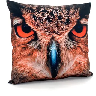 Dekokissen WECKBRODT "Eule" Gr. 1, bunt (multi, gemustert), B:40cm L:40cm, Obermaterial: 100% Polyester, Dekokissen_Sitzkissen_Kissenhüllen, Dekokissen
