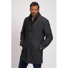 Große Größen Mantel, Herren, schwarz, Größe: 4XL, Polyester/Wolle, JP1880
