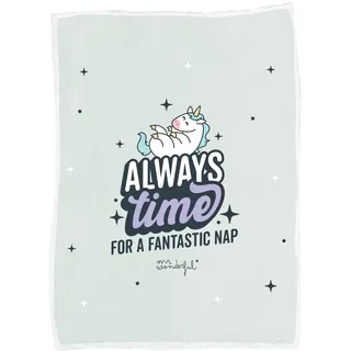 Mr.Wonderful – Decke mit Einhorn-Etui – Always Time for a Fantastic Nap x x