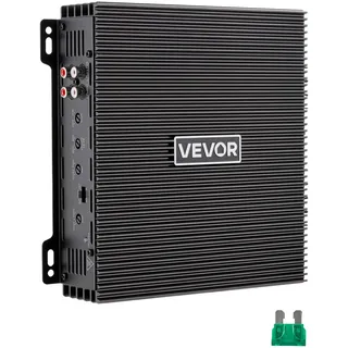 Vevor Autoverstärker 2-Kanal, Endstufe Klasse AB Überbrückbar, Max. 2 x 300 W an 4 Ohm / 2 x 600 W an 2 Ohm, Hochleistungsverstärker für SUVs Pickups Geländewagen Mehrkanal-Audioverstärker