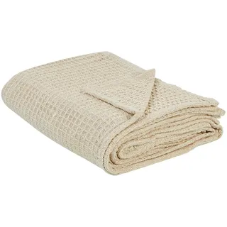 Beliani Decke Beige 150 x 200 cm Chagyl , Textil , 150x200 cm , Heimtextilien, Bettwäsche & Leintücher, Tagesdecken