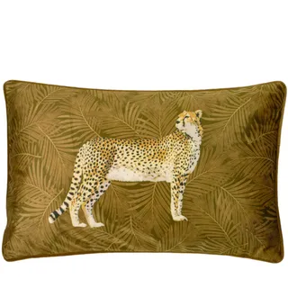 Paoletti Cheetah Wald Kissen, Polyester, Gold, 30 x 50cm