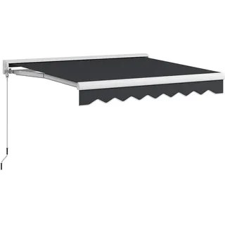 Outsunny Gelenkarmmarkise 250 x 145 cm grau