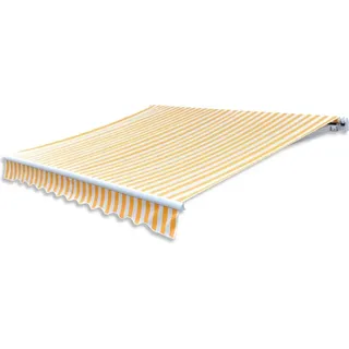 vidaXL Markisenbespannung Canvas Orange & Weiß 350x250 cm - Orange