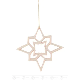 Baumschmuck Behang Stern geschnitzt BxHxT 10 cmx10 cmx0,5 cm NEU Holzstern