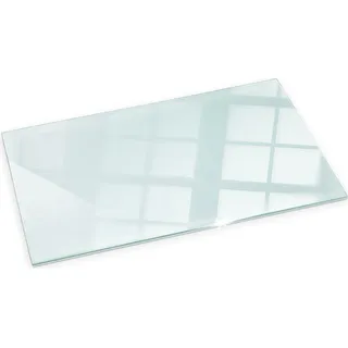Glasbodenplatte für Kaminofen 100x50 cm – Transparente Kamin Glasplatte als Bodenschutz – Feuerfeste Funkenschutzplatte